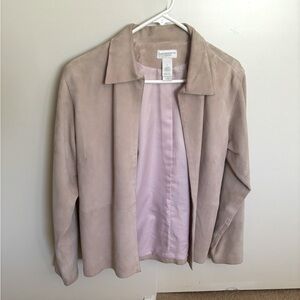 Pink Suede Boyfriend Jacket